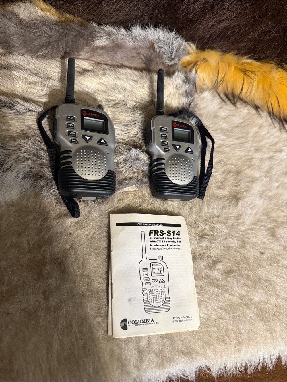 Columbia Gray and Black FRS-S14 Pair of Two-Way Radios (3975)